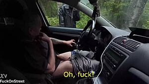 that cute teen slut bends over in my car for rough anal stretching