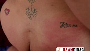 this fat colombian ebony prostitute girlfriend skips dinner to slurp big cock instead