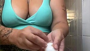 super tight shorts squeeze and split wet exhibitionist pussy