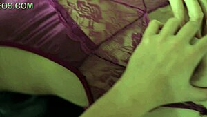Silk Satin Fetish Brunette Teen Masturbates Huge Tits Ass Solo