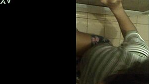 imagine this married brunette housewife sucking cock close up in kitchen