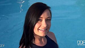 Hey French newbie sucks cock deep in hot POV blowjob first time