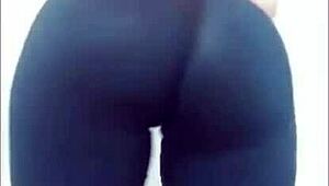 Watch cute Latina wife Heyya dance, twerk big ass and flash her teasing pussy?