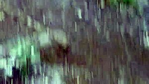 Hey, watch her guzzle milk after backyard blowjob outdoors!