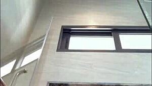 hard stranger fuck in bathroom... tight pussy squirting everywhere?