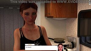 Redhead rides cock hard for Christmas creampie midnight fun