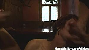 whoa this cougar store owner slurps young cocks then rides hard 💦👅