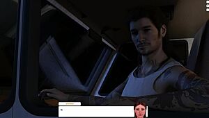 Redhead rides cock hard for Christmas creampie midnight fun