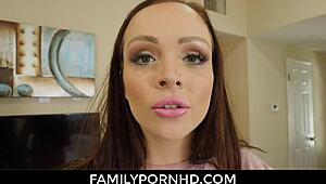 damn this teen slut blows stepdad's huge cock then fucks for cash cumshot