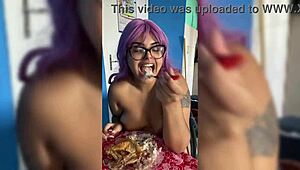 Chubby Latina BBW Exposes Huge Nipples And Fat Body Close Up