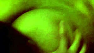 Redbone ebony amateur takes bareback latino cock on sofa wet thong panties pulled aside