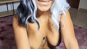 The horny latina shakes tight ass cheeks in solo home mischief