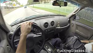 Fuck yeah, love pounding tattooed Alby Rydes glasses on ripped clothes doggystyle