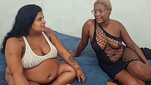 hey check out this wild threesome with a nine months pregnant bbw latina getting anal