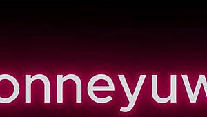 hey, check argentina puta bonneyuwu masturbating with see-through dildo on bed