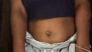 next door black ebony milf cougar in shorts flashes her huge saggy puffy tits nipples preview