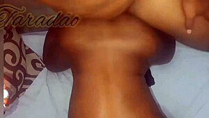 he rams deep and blasts cum in ebony girl's tight ass