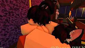 Roblox night club scene with rr34 dancing vibes all around the floor