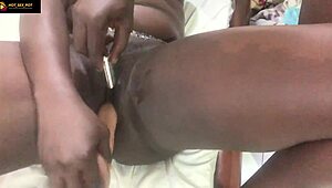 Hx Oga wife gets maid help with big black cock