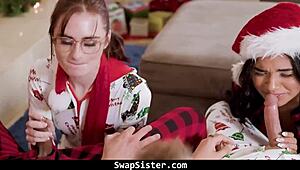stepbrothers swap stepsisters best christmas orgy cowgirl doggy blowjobs