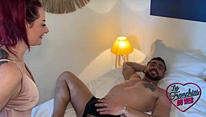 French Brunette Milf Sally Bombe Atomique Takes Double Penetration from Two Huge Cocks in Lingerie