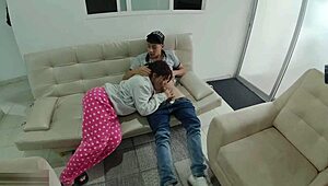 what if your hot latina stepsis catches you stroking your monster cock and sucks it deep