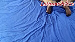 Ceiling Cam Catches Curvy Big Ass Milf Posing In Lingerie Legs Spread Wide!