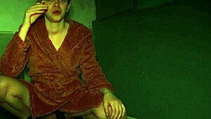 Amateur Smokes Spits High Heels Dress Voyeur Fetish