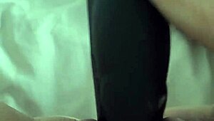 Helsbel's Shaved Pussy Squirts Hard with Dildo