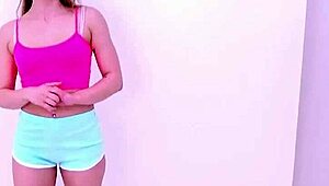 athletic girl quivers deeply fucking during intense photoshoot