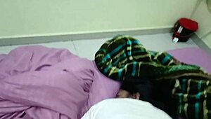 he bends his chubby fat indian girlfriend over for relentless doggystyle thrusting from his friend behind her in the heat