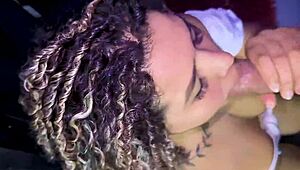 curly-haired tiktok celeb's leaked intimate video shows her choking on big cock and riding hard