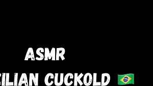 hey brazilian cuckold wife moans hard on his cock 💦😩