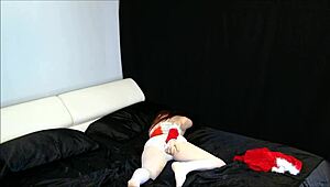 unwrap me in lingerie and nylons for christmas fun... oops stockings too