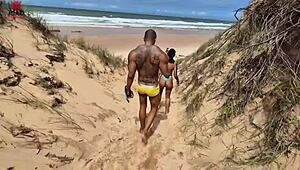 João the naughty drags everyone into a wild nudist beach orgy with Lunna Geek and toy actor 2 from Pitbull Porn part 1