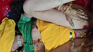 My cute desi wife bends over for dirty talk doggystyle creampie