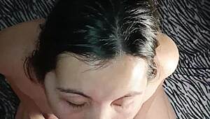 😘 asian cutie sucks cock deep before bed fuck and facial cumshot pov homemade fun 💦🍆