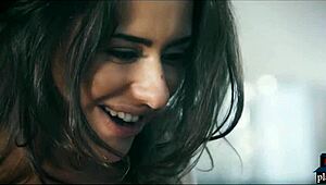 european babes finger lick pussies in hot kitchen lesbian action