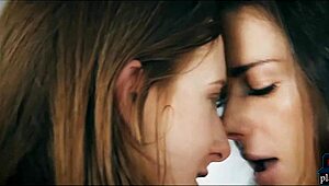 european babes finger lick pussies in hot kitchen lesbian action