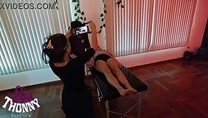 pretty milf lady gets a foot fetish massage from her podolatra masseuse part 2