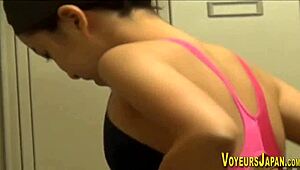 Asian Locker Room Bikini Change Voyeur