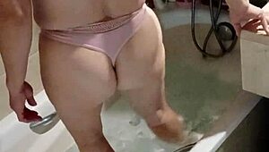 your big latina ass looks perfect for oral creampie in the bathtub, i tell the horny milf