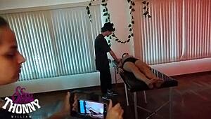 pretty milf lady gets a foot fetish massage from her podolatra masseuse part 2