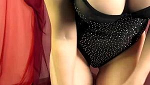 Mommy's Huge Tits Bounce While She Fingers Wet Pussy