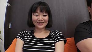 New neighbor tea ceremony teacher Miyasaka Ran blows with big tits asian tease?