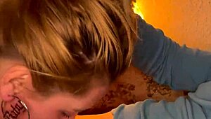 Closeup wet sloppy facefuck chokes cute slave deepthroat gagging!