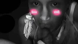 Drooling tongue worships Cody Roy's beast cock