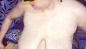 Chubby Indian Housewife Alisha Bhabhi Masturbates Juicy Hairy Pussy with Dildo Moaning