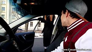 hey stranger, warmed up alita angel's shaved pussy for outdoor ride?