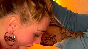 Closeup wet sloppy facefuck chokes cute slave deepthroat gagging!